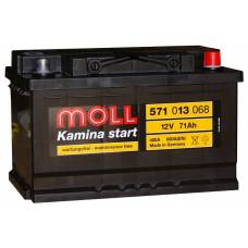 Аккумулятор автомобильный MOLL Kamina Start 71 Ач 680 А обратная пол. (низкий)